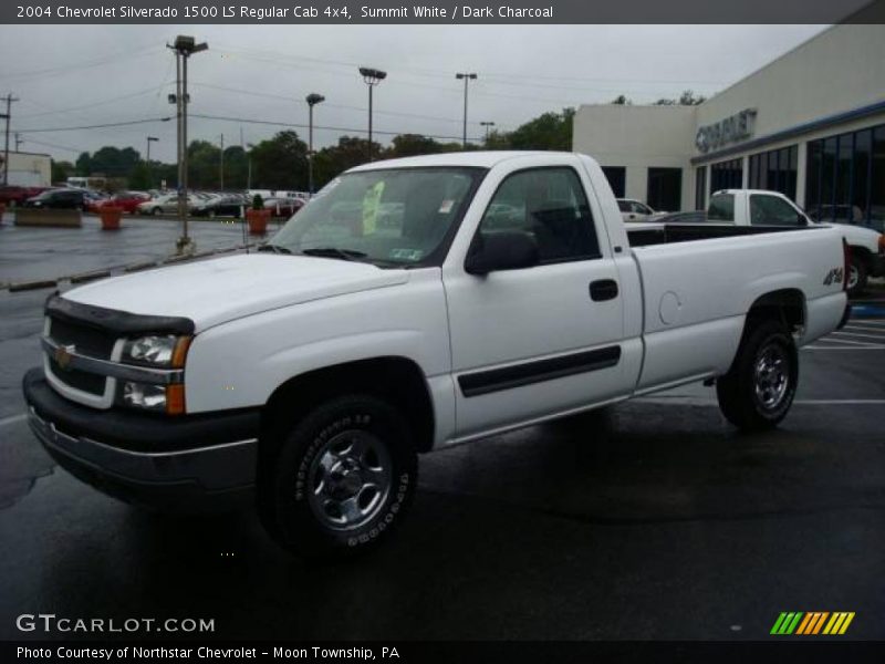 Summit White / Dark Charcoal 2004 Chevrolet Silverado 1500 LS Regular Cab 4x4