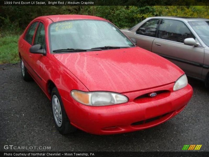 Bright Red / Medium Graphite 1999 Ford Escort LX Sedan