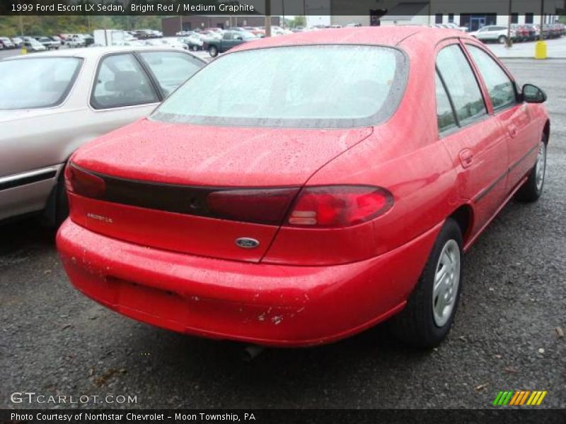 Bright Red / Medium Graphite 1999 Ford Escort LX Sedan