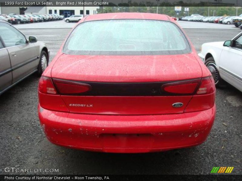 Bright Red / Medium Graphite 1999 Ford Escort LX Sedan