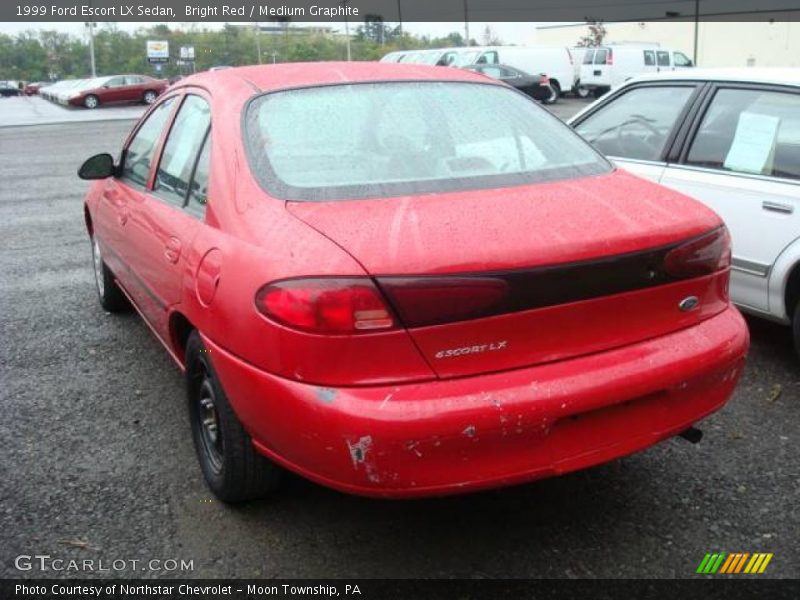 Bright Red / Medium Graphite 1999 Ford Escort LX Sedan