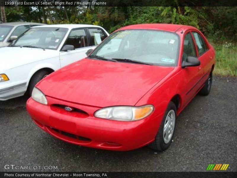 Bright Red / Medium Graphite 1999 Ford Escort LX Sedan