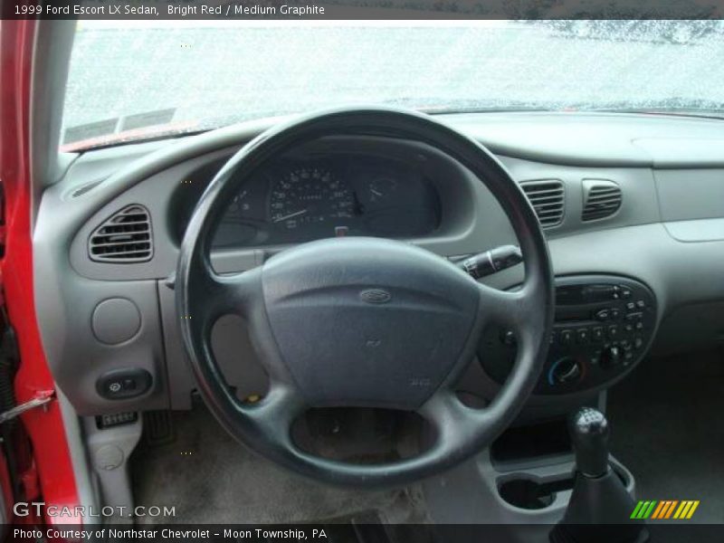 Bright Red / Medium Graphite 1999 Ford Escort LX Sedan