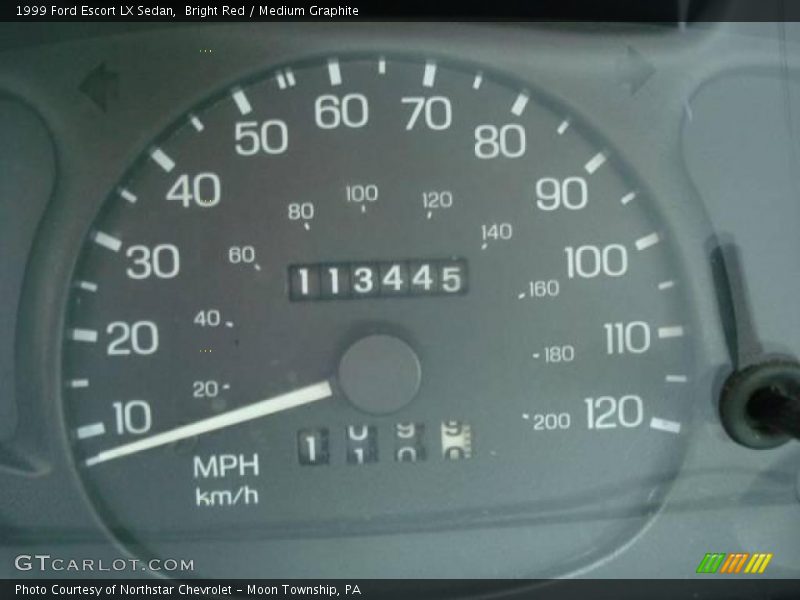 Bright Red / Medium Graphite 1999 Ford Escort LX Sedan