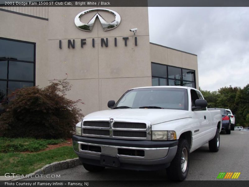 Bright White / Black 2001 Dodge Ram 1500 ST Club Cab