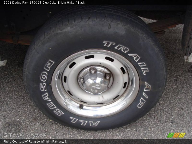 Bright White / Black 2001 Dodge Ram 1500 ST Club Cab