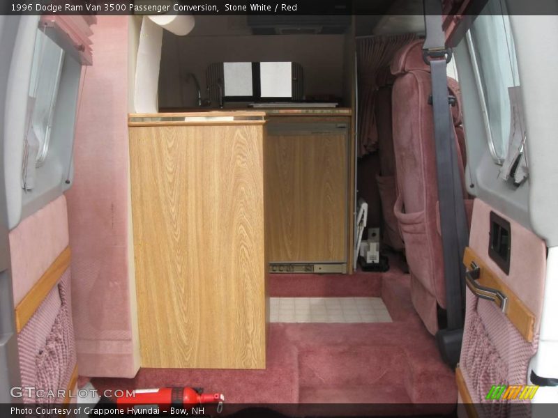 Stone White / Red 1996 Dodge Ram Van 3500 Passenger Conversion