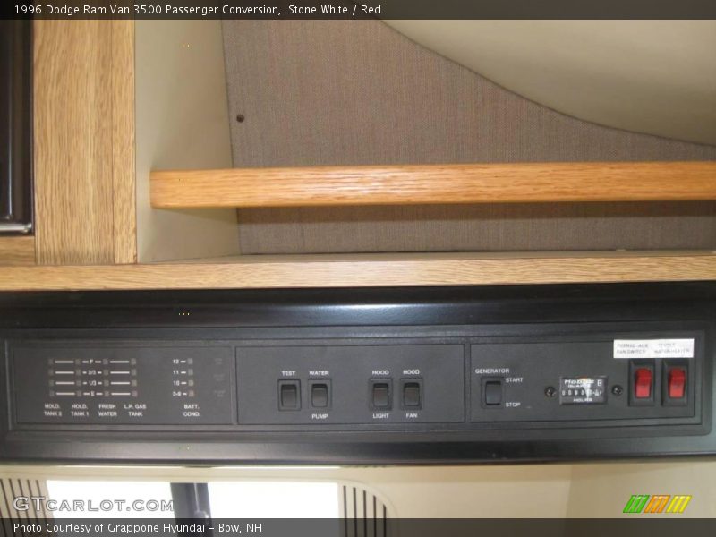 Stone White / Red 1996 Dodge Ram Van 3500 Passenger Conversion