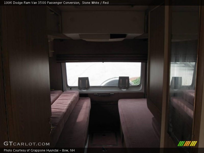 Stone White / Red 1996 Dodge Ram Van 3500 Passenger Conversion