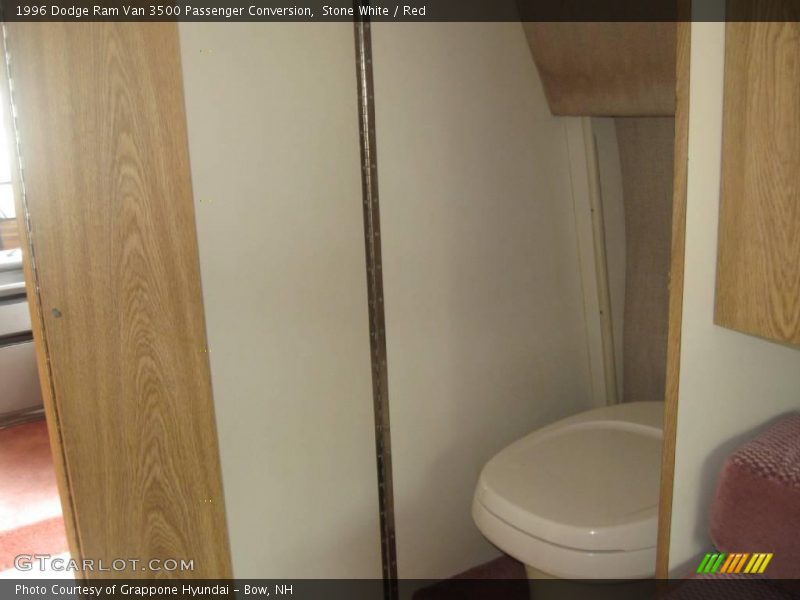 Stone White / Red 1996 Dodge Ram Van 3500 Passenger Conversion