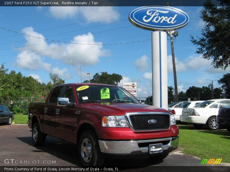 Redfire Metallic / Tan 2007 Ford F150 XLT SuperCrew