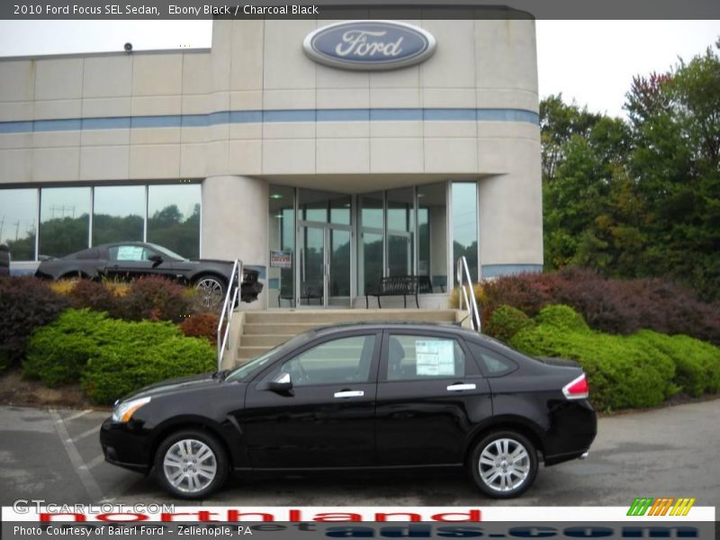 Ebony Black / Charcoal Black 2010 Ford Focus SEL Sedan