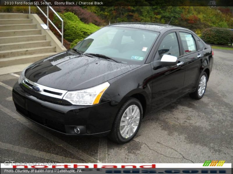 Ebony Black / Charcoal Black 2010 Ford Focus SEL Sedan