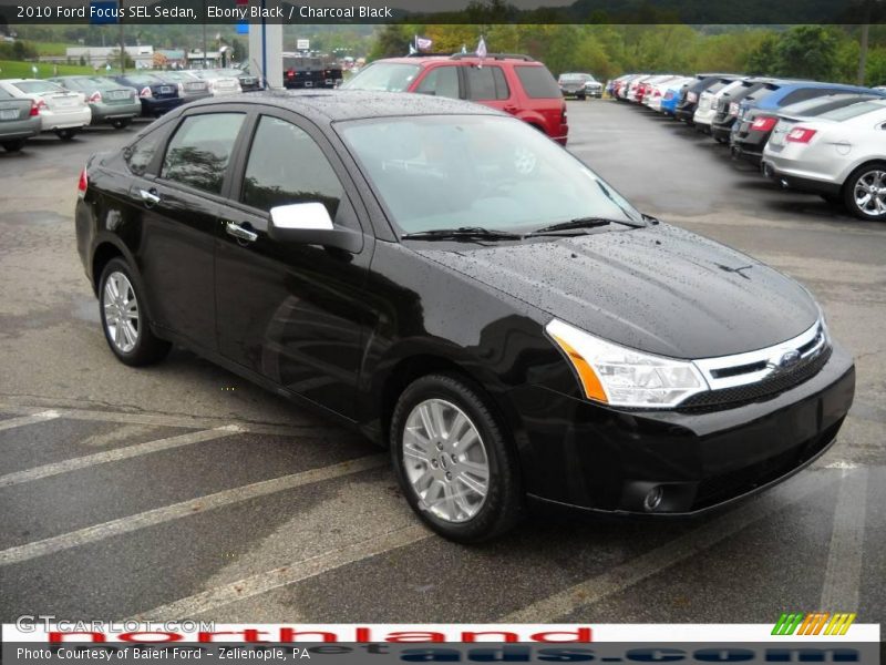 Ebony Black / Charcoal Black 2010 Ford Focus SEL Sedan