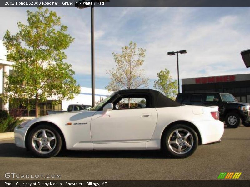 Grand Prix White / Red 2002 Honda S2000 Roadster