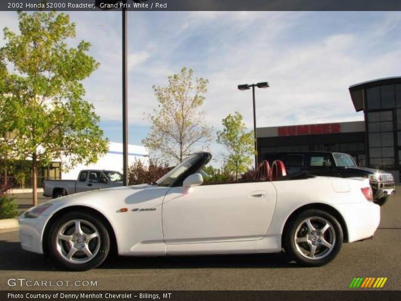 Grand Prix White / Red 2002 Honda S2000 Roadster