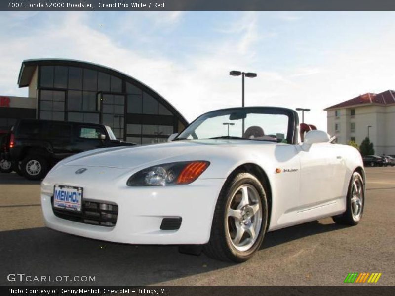 Grand Prix White / Red 2002 Honda S2000 Roadster