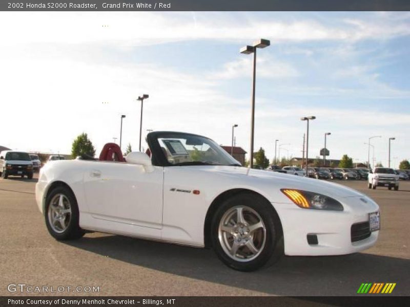 Grand Prix White / Red 2002 Honda S2000 Roadster