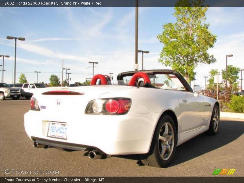 Grand Prix White / Red 2002 Honda S2000 Roadster