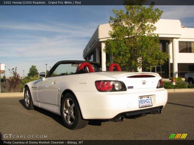 Grand Prix White / Red 2002 Honda S2000 Roadster