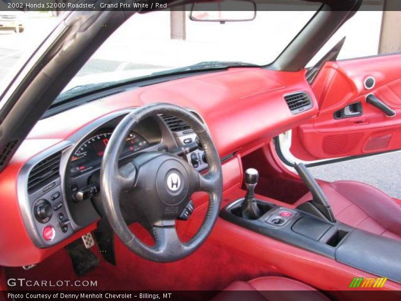 Grand Prix White / Red 2002 Honda S2000 Roadster