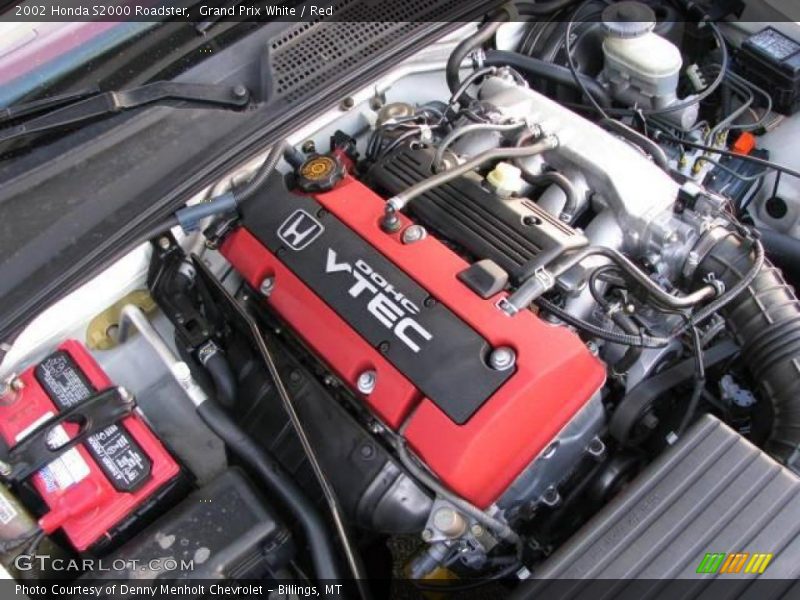 Grand Prix White / Red 2002 Honda S2000 Roadster