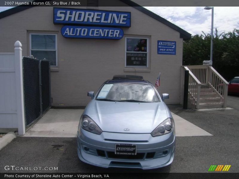 Sky Blue / Black 2007 Hyundai Tiburon GS