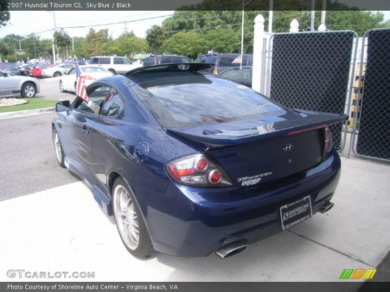 Sky Blue / Black 2007 Hyundai Tiburon GS