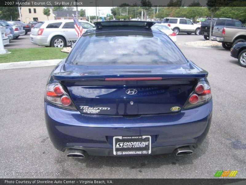 Sky Blue / Black 2007 Hyundai Tiburon GS