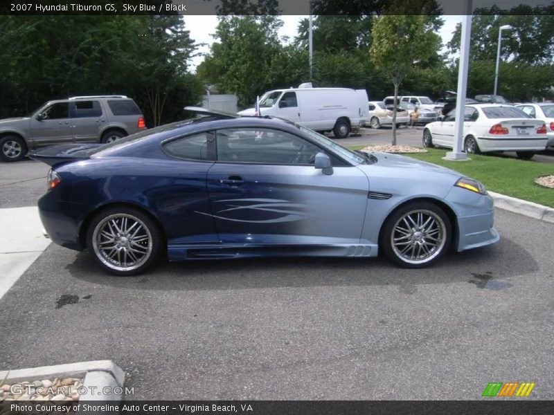 Sky Blue / Black 2007 Hyundai Tiburon GS