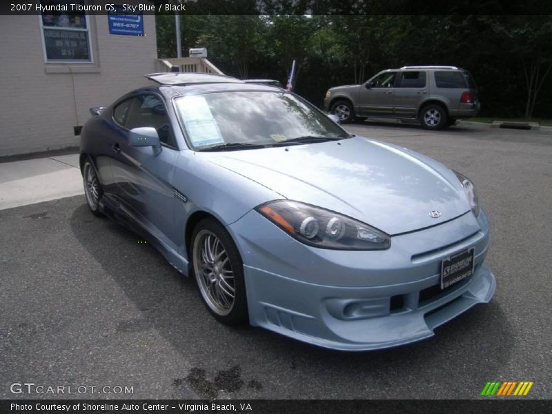 Sky Blue / Black 2007 Hyundai Tiburon GS