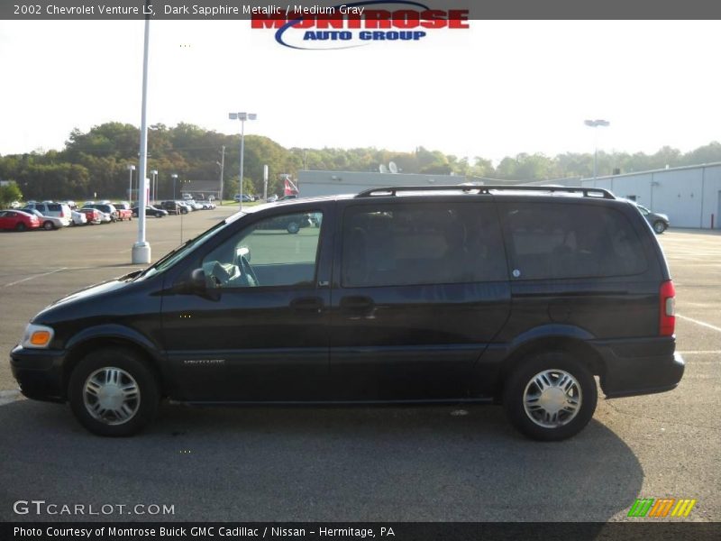 Dark Sapphire Metallic / Medium Gray 2002 Chevrolet Venture LS