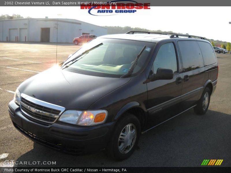 Dark Sapphire Metallic / Medium Gray 2002 Chevrolet Venture LS