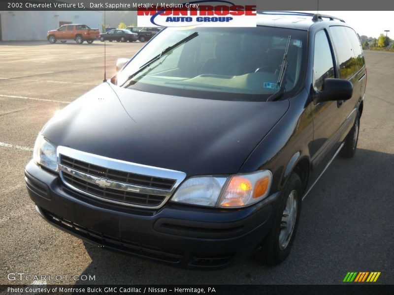 Dark Sapphire Metallic / Medium Gray 2002 Chevrolet Venture LS