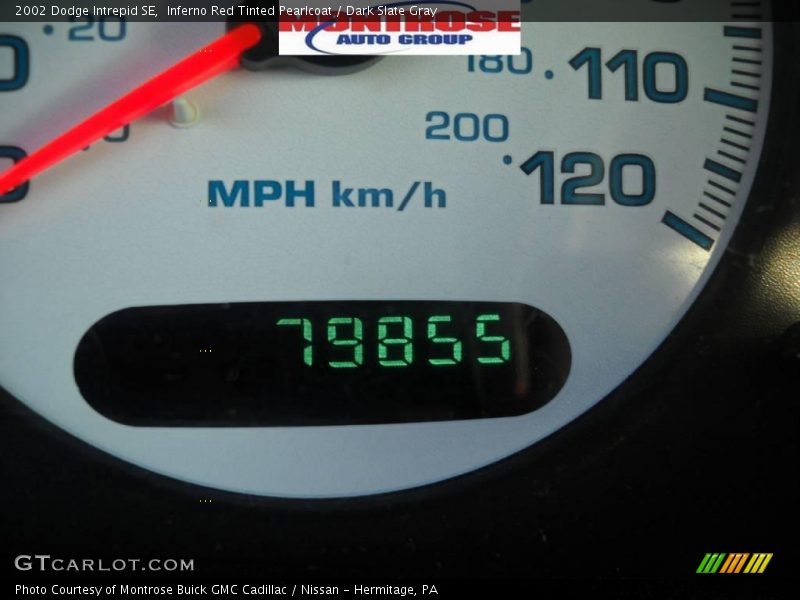 Inferno Red Tinted Pearlcoat / Dark Slate Gray 2002 Dodge Intrepid SE