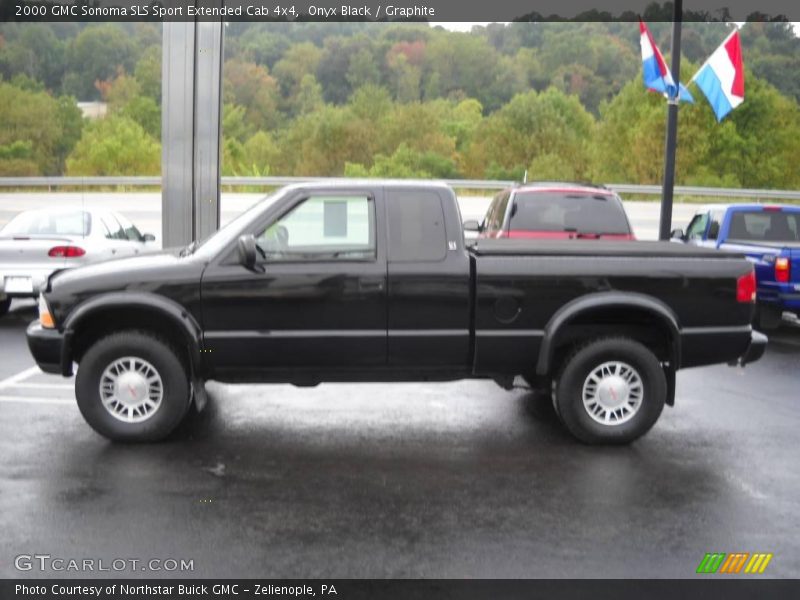 Onyx Black / Graphite 2000 GMC Sonoma SLS Sport Extended Cab 4x4
