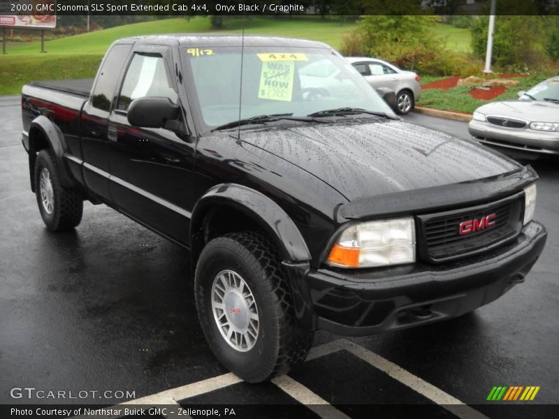 Onyx Black / Graphite 2000 GMC Sonoma SLS Sport Extended Cab 4x4
