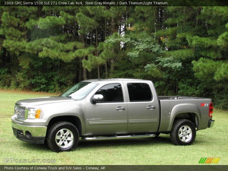 Steel Gray Metallic / Dark Titanium/Light Titanium 2009 GMC Sierra 1500 SLE Z71 Crew Cab 4x4