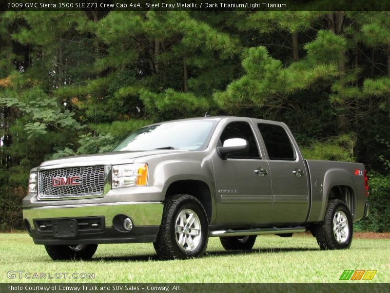 Steel Gray Metallic / Dark Titanium/Light Titanium 2009 GMC Sierra 1500 SLE Z71 Crew Cab 4x4