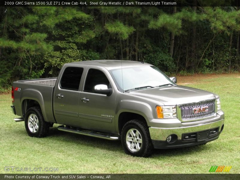 Steel Gray Metallic / Dark Titanium/Light Titanium 2009 GMC Sierra 1500 SLE Z71 Crew Cab 4x4