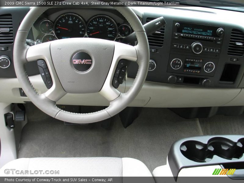 Steel Gray Metallic / Dark Titanium/Light Titanium 2009 GMC Sierra 1500 SLE Z71 Crew Cab 4x4