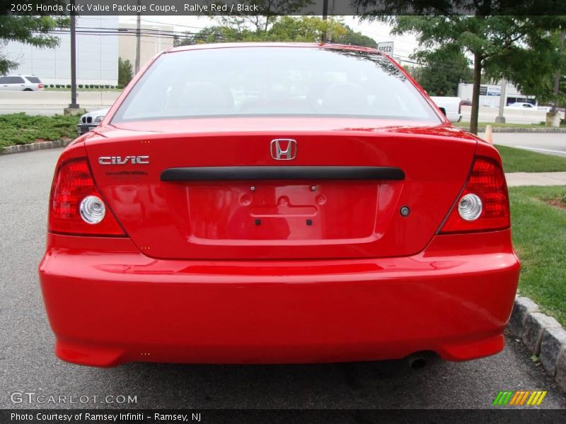 Rallye Red / Black 2005 Honda Civic Value Package Coupe