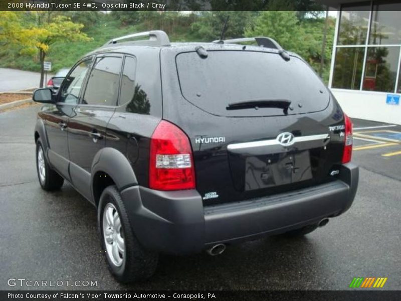 Obsidian Black / Gray 2008 Hyundai Tucson SE 4WD