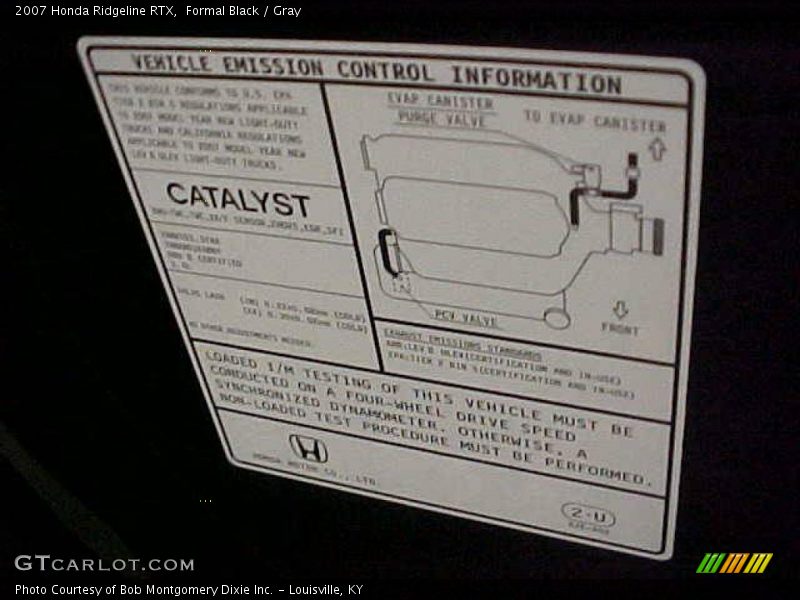 Formal Black / Gray 2007 Honda Ridgeline RTX