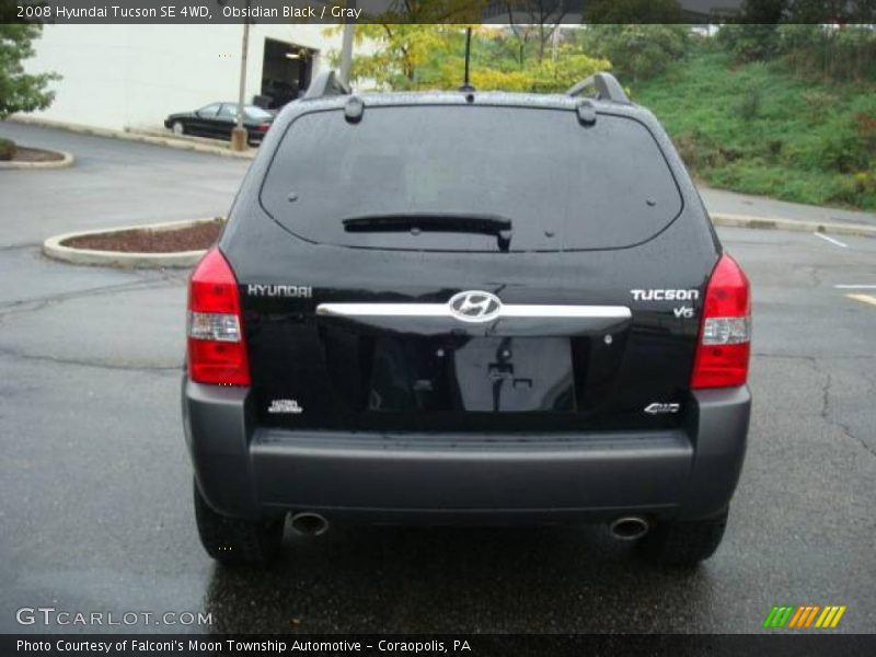 Obsidian Black / Gray 2008 Hyundai Tucson SE 4WD