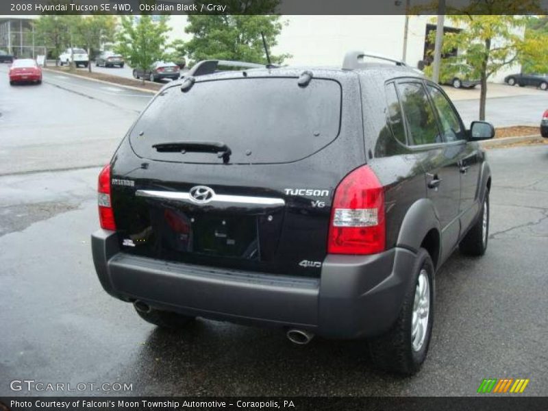 Obsidian Black / Gray 2008 Hyundai Tucson SE 4WD