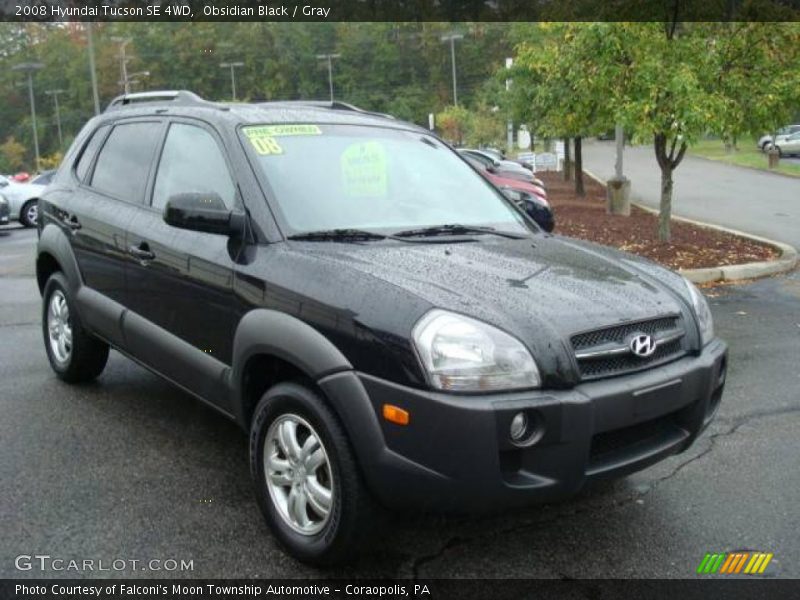 Obsidian Black / Gray 2008 Hyundai Tucson SE 4WD