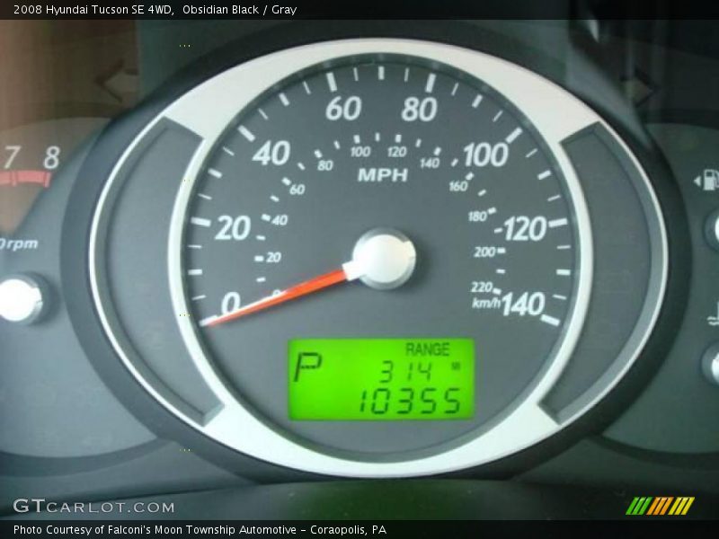 Obsidian Black / Gray 2008 Hyundai Tucson SE 4WD