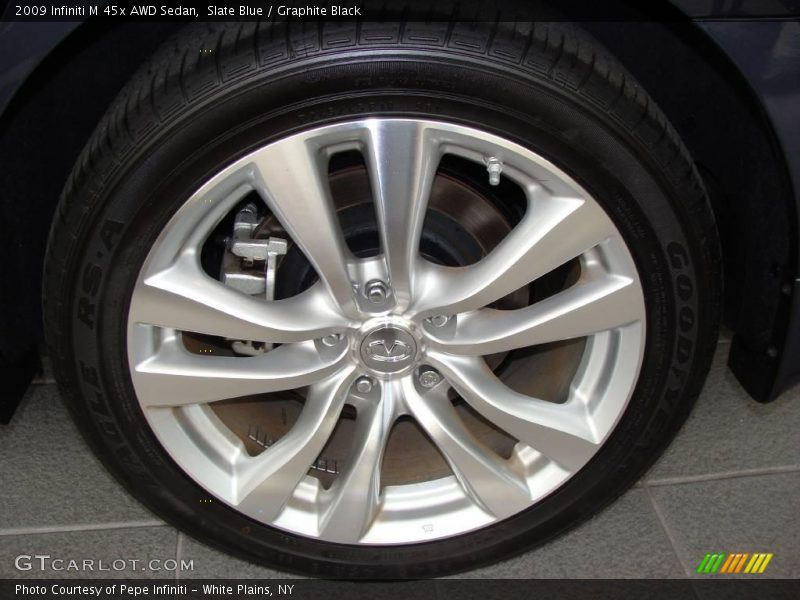 Slate Blue / Graphite Black 2009 Infiniti M 45x AWD Sedan