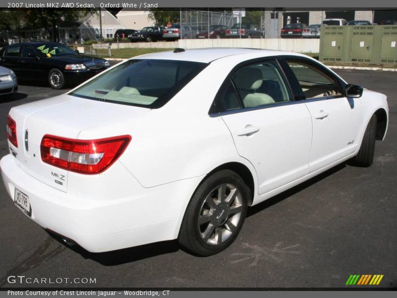 Oxford White / Sand 2007 Lincoln MKZ AWD Sedan